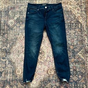 Express Stretch + Denim Perfect Mid Rise Ankle Legging